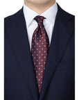 Grace Flower Deep Burgundy Silk Tie