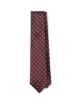 Grace Flower Deep Burgundy Silk Tie