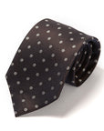 Grace Flower Deep Brown Silk Tie