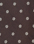 Grace Flower Deep Brown Silk Tie