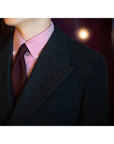 Delfino Four Seasons Burgundy Wool Solid Tie