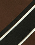 Black Brown Block Stripe Silk Tie