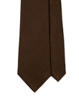 Wedding Italian Satin Brown Solid Silk Tie