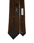 Wedding Italian Satin Brown Solid Silk Tie