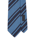 Signature Stripe Navy Blue Silk Tie