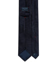 Signature Big Flower Monotone Pattern Deep Navy Woven Silk Tie