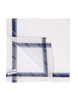 Mondrian White Cotton Pocket Square