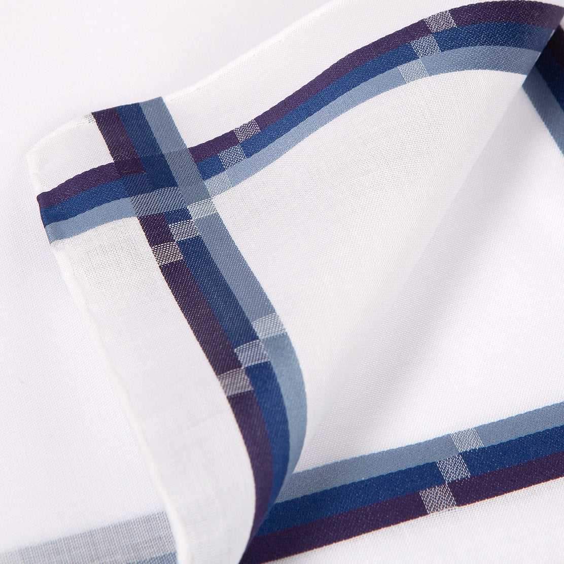 Mondrian White Cotton Pocket Square