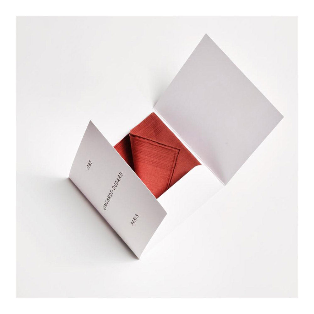 Mondrian White Cotton Pocket Square