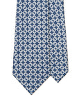 Classic Chain Pattern Navy Printed Silk Tie