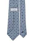 Classic Chain Pattern Navy Printed Silk Tie