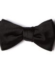Black Satin Silk Bow Tie