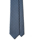 Fiore Pattern Classic Navy Printed Silk Tie