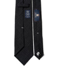 Colombo Seersucker Glen Check Pattern Charcoal Gray Wool Sfoderato Tie