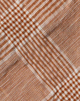 Colombo Seersucker Glen Check Pattern Tangerine Wool Sfoderato Tie