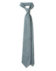 Colombo Seersucker Gingham Check Emerald Green Wool Sfoderato Tie