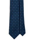 Classic Pattern Navy Printed Wool Tie