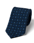 Classic Pattern Navy Printed Wool Tie