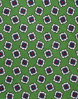 Fiore Pattern Emerald Green Printed Silk Tie