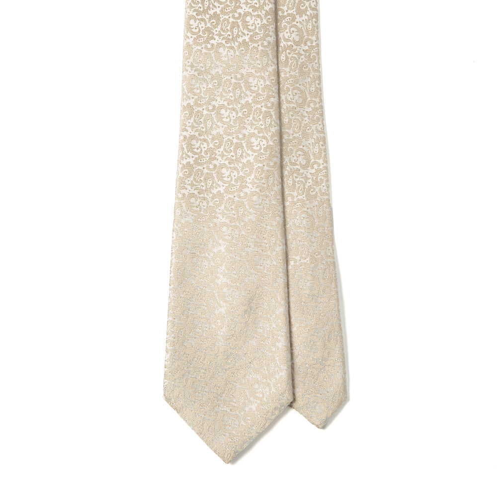 Champagne Gold Paisley Woven Silk Ceremony Tie
