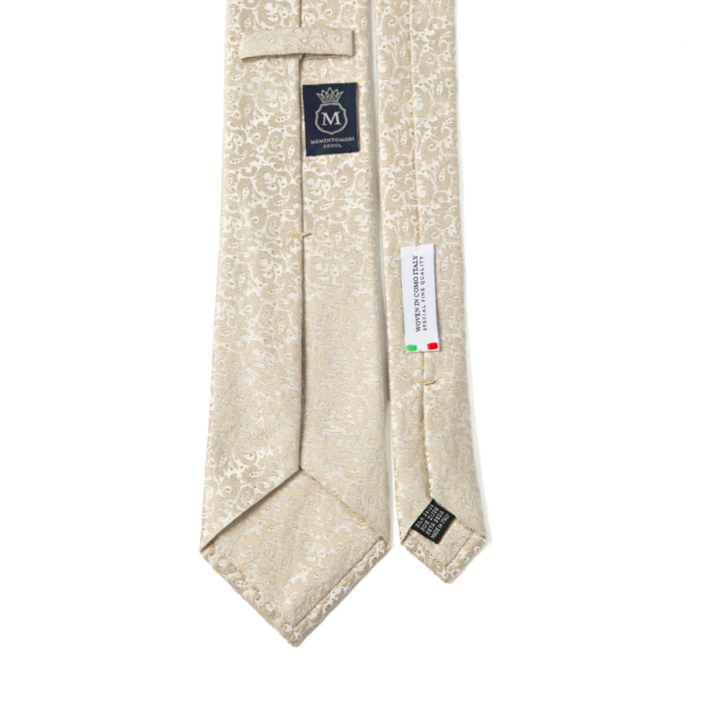 Champagne Gold Paisley Woven Silk Ceremony Tie