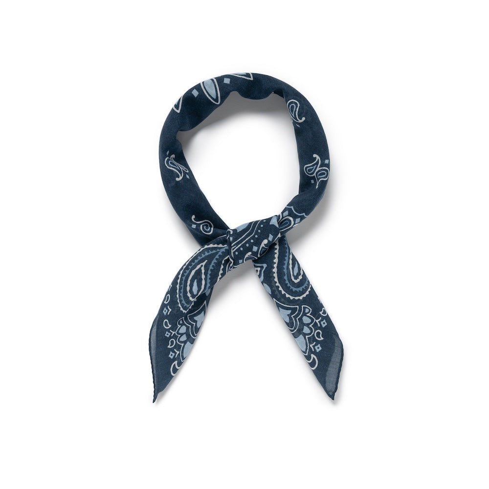 Classic Paisley Pattern Indigo Navy Cotton Bandana