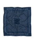 Dot Border Pattern Midnight Navy Cotton Bandana