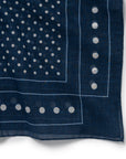 Dot Border Pattern Midnight Navy Cotton Bandana