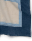 Geometric Square Pattern Denim Blue Cotton Bandana