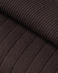 Brown Microfiber Solid Ribbed Long Hose Socks