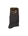 Gray Microfiber Solid Ribbed Long Hose Socks
