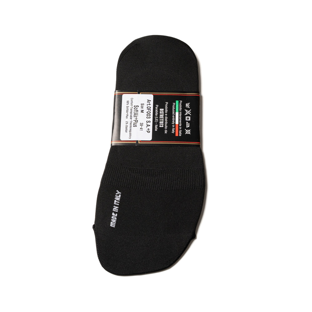 Black SoftAir+Plus Solid Invisible Socks