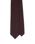 Burgundy Basket Solid Woven Silk Tie