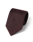 Burgundy Basket Solid Woven Silk Tie