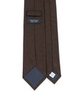 Espresso Brown Basket Solid Woven Silk Tie