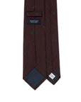 Mini Leaf Motif Pattern Deep Burgundy Woven Silk Tie