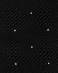 White Small Polka Dot Pattern Jet Black Woven Silk Tie