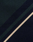 Franco Bassi Multi Stripe British Green & Dark Navy Woven Silk Tie