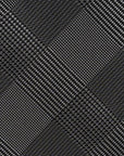 Como Silk Glen Check Pattern Charcoal Gray Tie