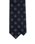 Como Silk Firework Dot Motif Pattern Dark Navy Tie
