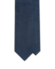Como Silk Small Square Pattern Medium Blue Tie