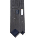 Como Silk Small Square Pattern Charcoal Gray Tie