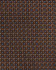 Como Silk Small Square Pattern Maple Brown Tie