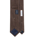 Como Silk Small Square Pattern Maple Brown Tie