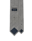 Original Glen Check Pattern Black & White Woven Silk Tie