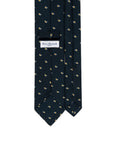 Mini Paisley Pattern Dark Navy Printed Silk Tie