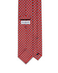 Fiore Pattern Red Printed Silk Tie