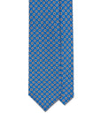 Fiore Pattern Royal Blue Printed Silk Tie