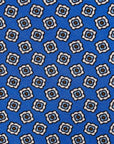 Fiore Pattern Royal Blue Printed Silk Tie