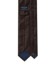Sovereign Satin Espresso Brown Solid Woven Silk Tie